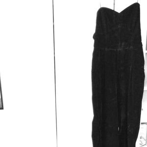 Black velvet jumpsuit